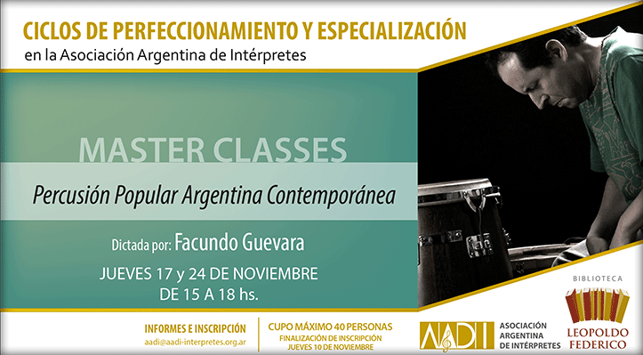 Master Class “Percusión popular argentina contemporánea”