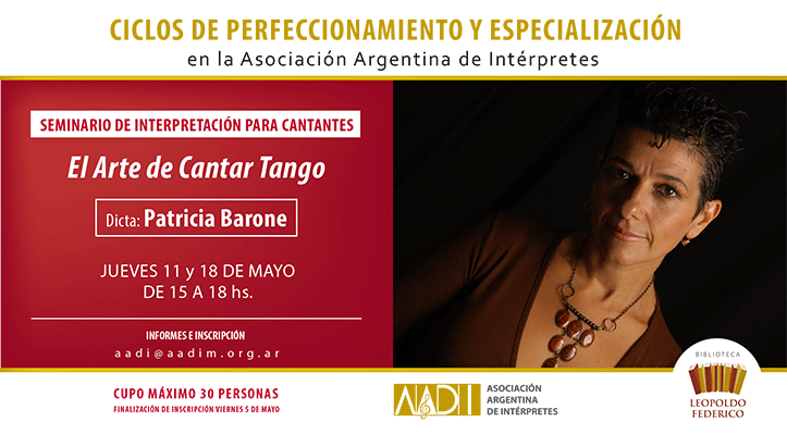Seminario de Interpretación para cantantes “El arte de Cantar Tango”