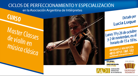 Master Classes “El violín en música clásica” 
