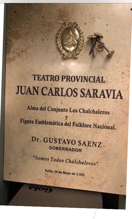 El Teatro Provincial lleva el nombre de Juan Carlos Saravia