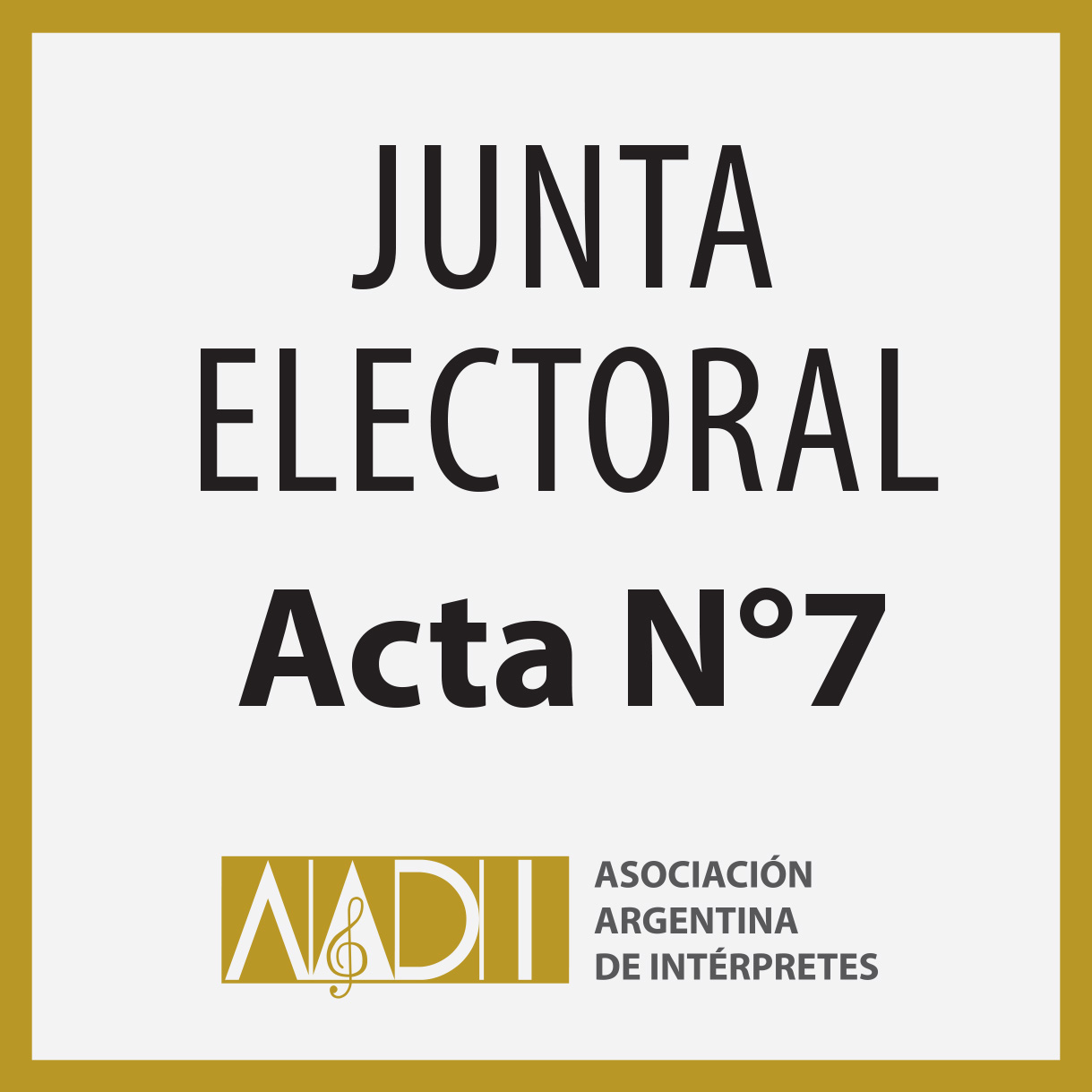 JUNTA ELECTORAL   ACTA NRO. 7