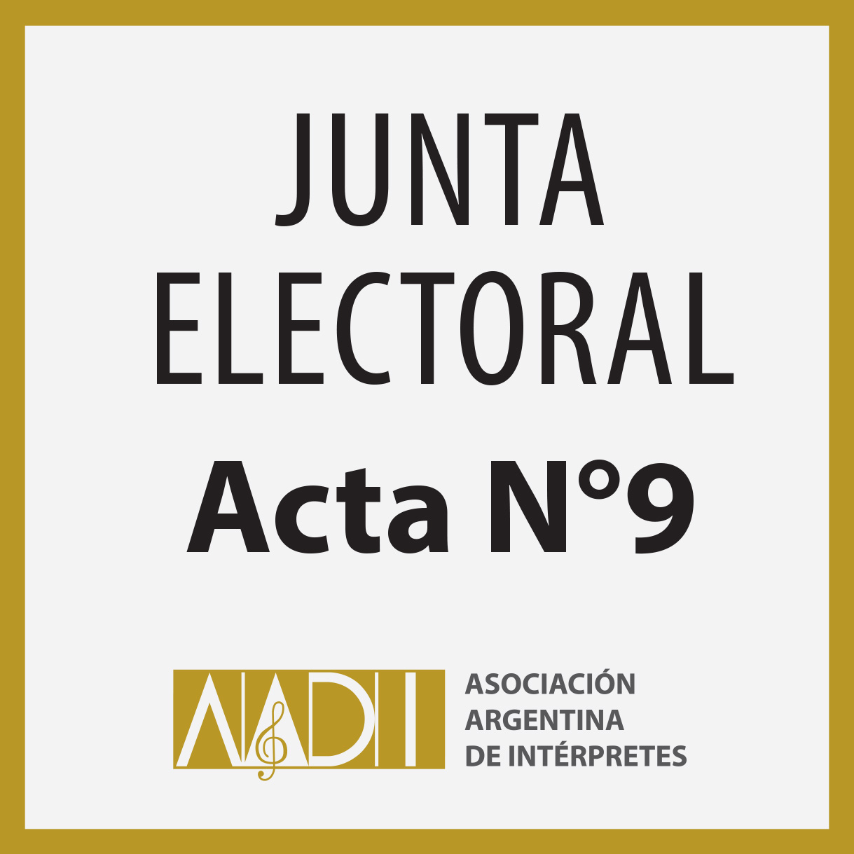 JUNTA ELECTORAL ACTA NRO. 9