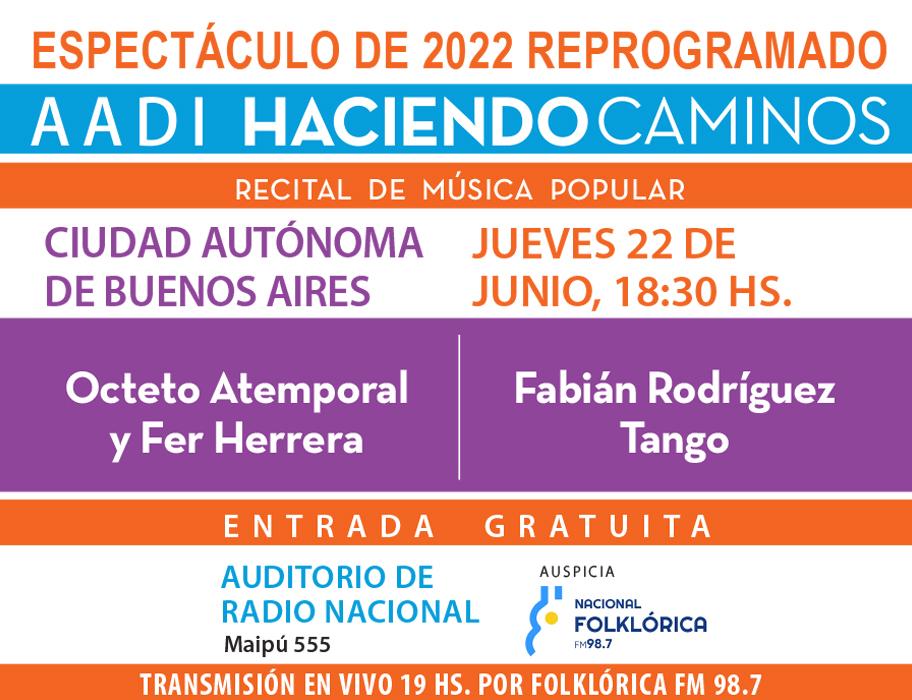 AADI Haciendo Caminos en Radio Nacional - CABA 